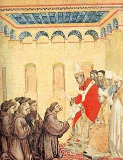 פרנציסקוס מקבל ברכת האפיפיור