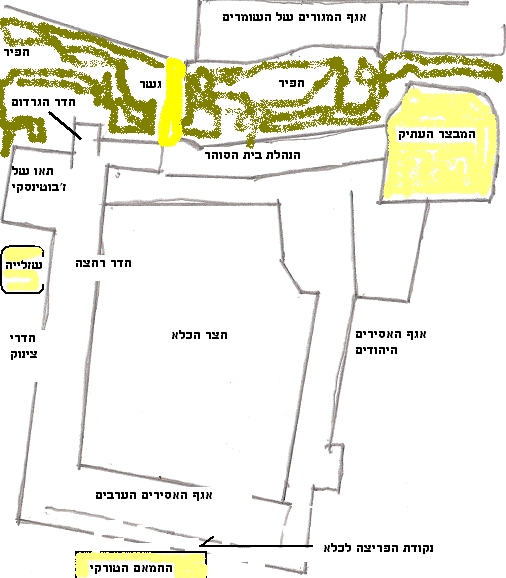 מפת מתחם מוזיאון אסירי המחתרות