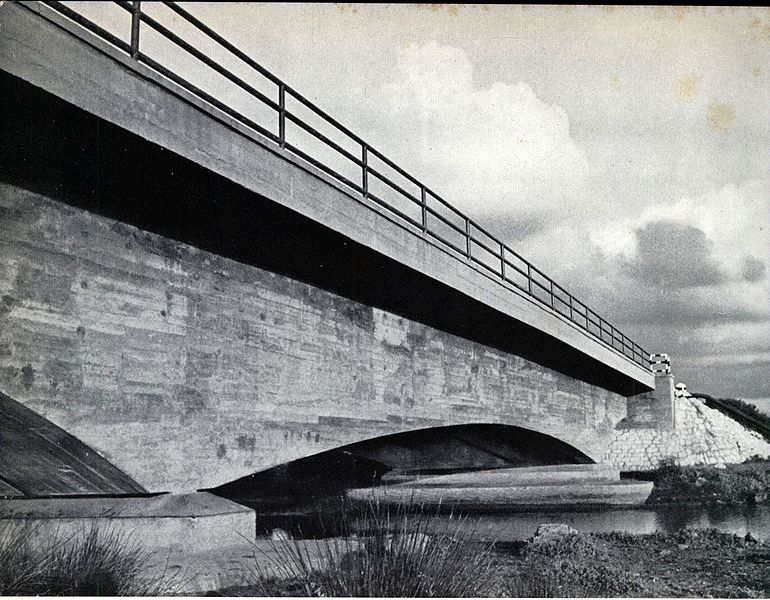 גשר הכביש מעל נחל נעמן, 1951